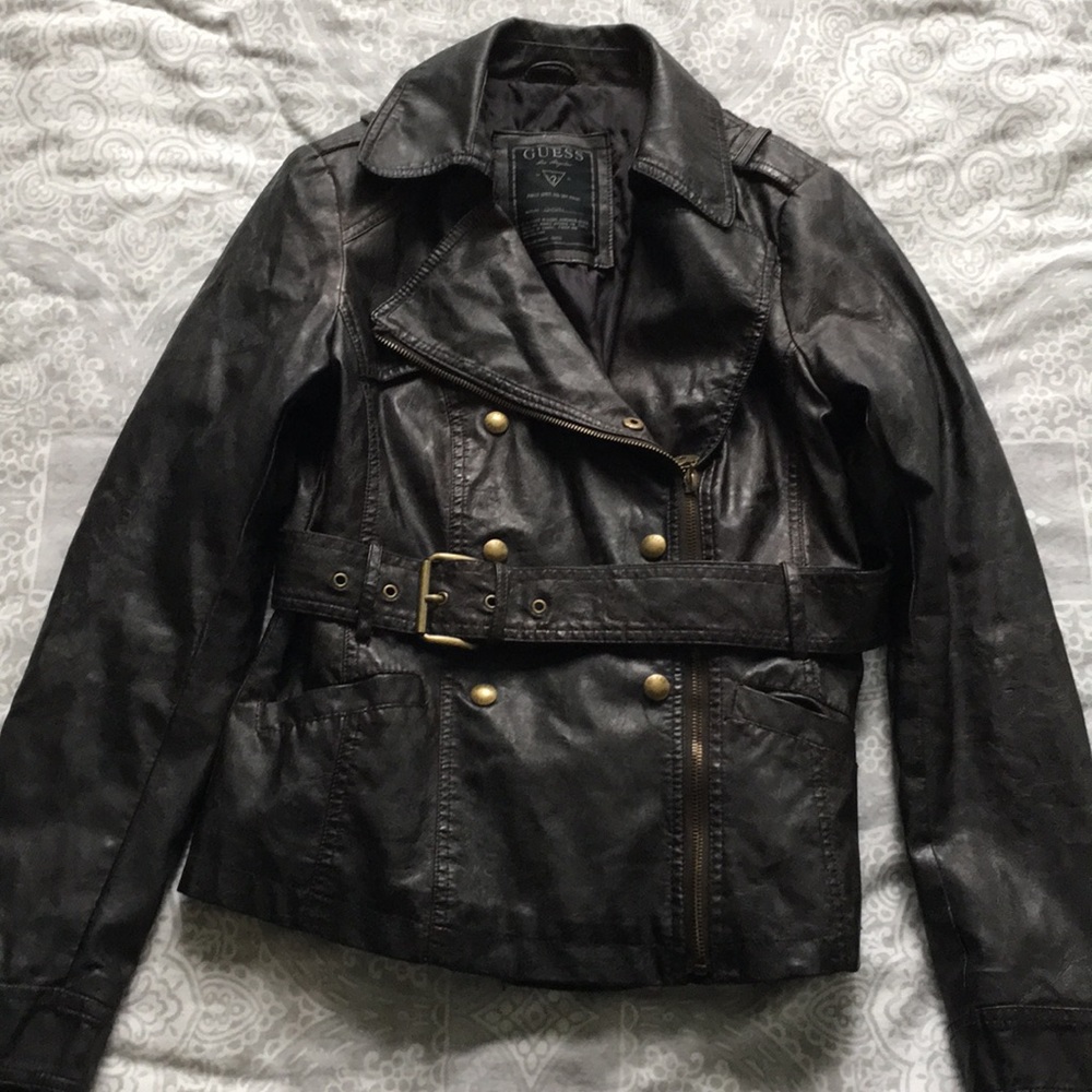 Guess faux leather moto jacket